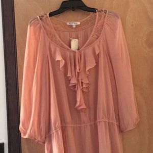 NWT Black Rainn Sheer Top with Tank XL